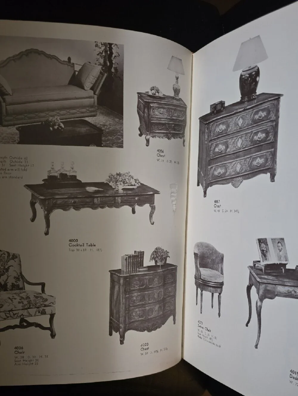 Baker Furniture Co Red Hardcover Furniture Book with Gold Lettering